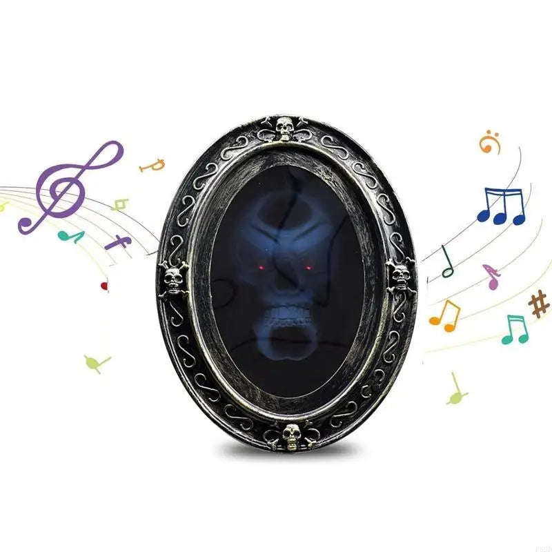 P82D Funny Haunted Mirror Halloween Motion Activated Scary Mirror Party Decoration Halloween Props Gift